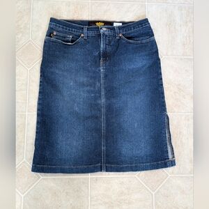 Y2k Denim Midi Pencil Skirt Todd Oldham Medium VTG 90s